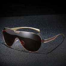 Мужские солнцезащитные очки FENCHI, поляризационные, большие, 2020, UV400, высокое качество, Ретро стиль, коричневые, черные, для вождения, для мужчин и женщин 2024 - купить недорого