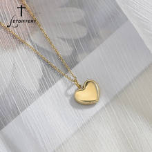 Letdiffery Vintage Heart Women Necklaces Gold Stainless Steel Wedding Jewelry Engagement Gifts 2024 - buy cheap