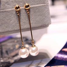 Korea Star The Same Paragraph Fashion Imitation Pearl Tassel Earrings Wholesale Jewelry Earrings Female Long Tassels Earrings 2024 - buy cheap