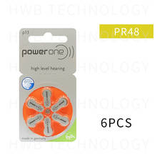 Batería de botón de aire de zinc PR48 P13 A13 S13, original y genuino, para audífono, 1 paquete (6 uds.), envío gratis 2024 - compra barato