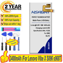 Hsabat 3400mah bl215 bateria de telefone embutida para lenovo vibe x s960 s968t baterias 2024 - compre barato