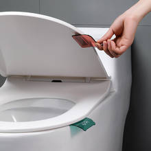 Elevador de asiento de inodoro transparente, accesorios de baño nórdico portátil, evita tocar la tapa del inodoro 2024 - compra barato