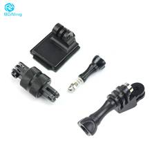 Adaptador com braço pivô de alumínio, adaptador fixo com rotação 360 graus para gopro xiaoyi e akaso ek7000 4k action camera 2024 - compre barato