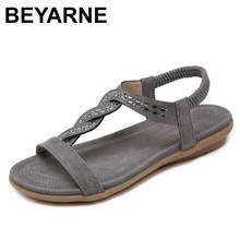 BEYARNE  summer shoes women bohemia beach flip flops soft flat sandals woman casual comfortable plus size wedge sandals 2024 - buy cheap