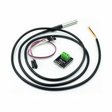 DS18B20 Temperature Sensor Module Kit Waterproof 100CM Digital Sensor Cable Stainless Steel Probe Terminal Adapter For Arduino 2024 - buy cheap