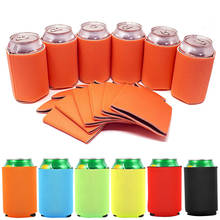 12PCS Prático Pode Isolado Neoprene Cerveja Pode Refrigerador Manga Manga Dobrável Garrafa Cozy Beer Can Titular Para Casa Casamento partido 2024 - compre barato