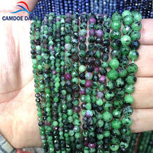 High Quality Natural Stone Faceted Green Epidote Round Beads For Jewelry Making 2/3/4mm DIY Necklace Bracelet Earring 2024 - buy cheap