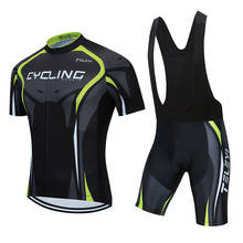 Conjunto de maillot de ciclismo para hombre, pantalones cortos de Gel con pechera, ropa de bicicleta de carretera profesional, traje de equipo de MTB, 2021 2024 - compra barato