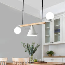 Lámpara colgante de madera para dormitorio, luces de techo de estilo nórdico, creativa, LED, accesorios de iluminación para sala de estar 2024 - compra barato