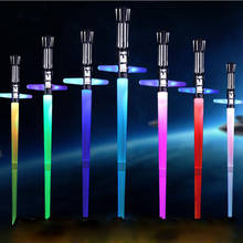 Star Wars Saber Lightsaber Cross Darth Vader Light Saber Sword Replica Toys With Sound Electronic Flashing Kids Toy Rey Luke 2024 - buy cheap