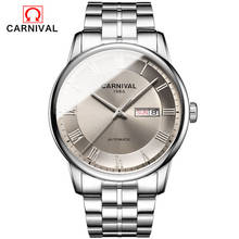 CARNIVAL Brand Fashion Automatic Business Watches Men Luxury Mechanical Wristwatch Waterproof Sapphire Calenar Relogio Masculino 2024 - buy cheap