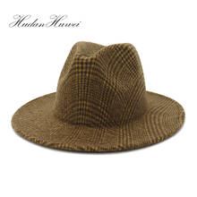 Clássico estilo britânico outono inverno plana ampla brimmed jazz panamá lã chapéu fedora chapéus de queda para mulher 2020 atacado 2024 - compre barato