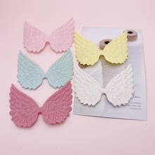 30pcs/lot 8*6.4cm Big size Glitter angel wing Padded Appliques For Bow Clip Accessories DIY Kid patches 2024 - buy cheap