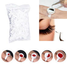 500pcs Disposal Tattoo Pigment Holder Ring with Grid Eyelashes Extension Adhesive Glue Holder Palette Eyelash Glue Rings 2024 - buy cheap