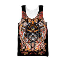 Tessffel Japanese Samurai Skull Art Tattoo 3DPrint Men/Women Summer Funny Streetwear Harajuku Vest Casual Sleeveless TankTop A-4 2024 - buy cheap