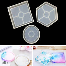 Transparent Polygon Silicone Molds Epoxy Resin Casting Molds DIY Coasters Penholder Mould Teacup Pad Crystal Drop Glue Mold Tool 2024 - buy cheap
