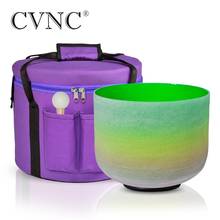 CVNC 8 Inch Frosted Rainbow Quartz Crystal Singing Bowl  F Note Heart Chakra for Sleep Improvement Mind Focus with 1pc Carry Bag 2024 - buy cheap