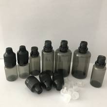 100pcs 5ml 10ml 15ml 30ml E Cig liquid Vapor Bottle Empty Black PET Bottle Eye Dropper Bottle Childproof Temper Evident Cap YZHI 2024 - buy cheap