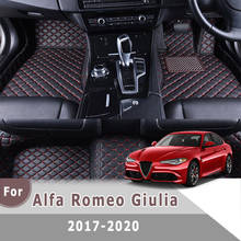 Rhd tapetes para alfa romeo giulia 2020 2019 2018 2017 esteiras do assoalho carro peças de automóvel pé pedais cobre tapetes personalizados proteger 2024 - compre barato