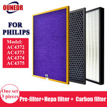 Kit de filtros de carbono HEPA para Philips, piezas de purificador de aire, AC4151/AC4153/AC4154, AC4372, C4373, C4374, C4375, 3 uds. 2024 - compra barato