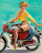 Pôster de arte clássico de seda feminino, vintage gil elvgren pinup para decoração de parede de casa 24x36 polegadas 2024 - compre barato