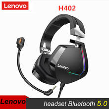 Lenovo-auriculares con cable para videojuegos, audífonos internos con sonido envolvente RGB, luz colorida, graves profundos y micrófono para PC, portátil y Gamer 2024 - compra barato