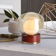 luxury personality fashion Nordic Chinese style glass retro bedside living room bedroom decoration ball table lamp 2024 - buy cheap