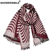 SHOWERSMILE зимний шарф мужские хлопковые льняные шарфы с рюшами красные черные модные повседневные мужские аксессуары 2024 - купить недорого