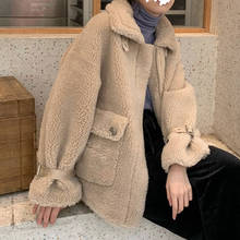Women Autumn Winter Faux Lamb Fur Coat Shearing Jacket Female Casual Warm Outerwear 2024 - buy cheap