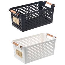 Cesta de plástico para almacenamiento de escritorio, caja de almacenamiento portátil Rectangular para baño, cesta multiusos para desechos de cocina 2024 - compra barato