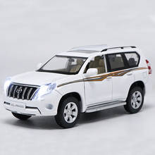 1:32 Scale Diecast Toy Model Toyota Land Cruiser Prado SUV With Sound Light Car Pull back Educational Collection Kids Gift 2024 - buy cheap