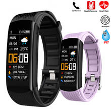 Reloj inteligente para hombre y mujer, pulsera con Monitor de presión arterial y ritmo cardíaco, Fitness 2024 - compra barato