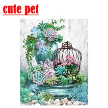 new 5D Flowers and bird cage plants DIY Diamond Painting Diamond Embroidery Rhinestone Mosaic Cross Stitch Kit Home Decoration 2024 - buy cheap