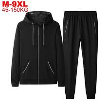Big Size 9xl Tracksuits Men Set Casual Thicken Hooded Jackets Pants Sweatshirt Sportswear Coats Hoodie Track Suits Male Suits 2024 - buy cheap