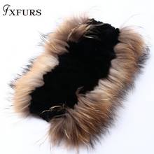 Fxfurs 2020 novo rex coelho cachecol de pele de raposa de prata das mulheres silenciadores de pele de inverno quente envolve feminino neckwears anéis de moda russa 2024 - compre barato