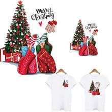 Adesivos térmicos para roupas, transferências para roupas, camiseta lavável, adesivos de ferro para menina de natal, decoração de presente de natal, faça você mesmo 2024 - compre barato