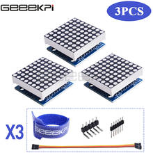 GeeekPi-Módulo de matriz Led, módulo de Control de pantalla LED MCU para Arduino 5V, 8x8 MAX7219, 3 uds. 2024 - compra barato