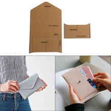 1Set DIY Kraft Paper Template Fashion Cute and Simple Clutch Wallet Leather Craft Pattern DIY Stencil Sewing Pattern 18cm*11cm 2024 - buy cheap