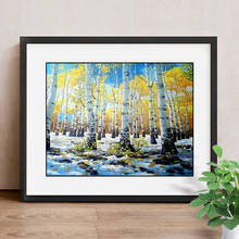 Full Square/Round Drill Landscape Diamond Painting Cross Stitch Mosaic Diamond Embroidery Winter Forest Decoration Home 2024 - buy cheap