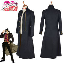 JoJo's Bizarre Adventure Jotaro Kujo Cosplay Costume Black Coat Jacket Halloween Party Outfits Custom Made cloak 2024 - buy cheap