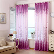 Wealth Tree Purple Printing Physical Shading Curtains for Living Dining Room Bedroom Curtains Custom 2024 - buy cheap