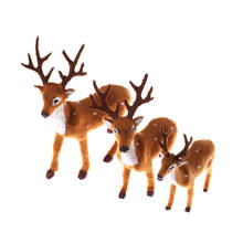 Simulation Christmas Deer Christmas Elk Plush Reindeer Christmas Decoration Fairy Garden Miniatures Props 2024 - buy cheap