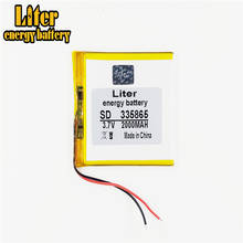 335865 3.7V 2000mAh Lithium Polymer LiPo Rechargeable Battery cells For MP4 MP5 PAD GPS  Vedio Camera Electric Toys 2024 - buy cheap