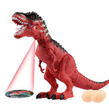 Juguete de dinosaurio de simulación electrónica para niños, figura realista de t-rex para caminar con luces, modelo de sonido, juguetes para regalo de Navidad 2024 - compra barato