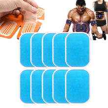 Almofadas adesivas em gel de refil, tapete de hidrogel de silicone para ems sem fio inteligente para treinamento de músculos abdominais, massageador corporal com 10 peças 2024 - compre barato