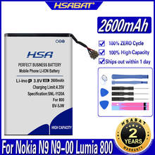 Bateria de celular 2600mah bv5jw bv 5jw, bateria de telefone móvel para nokia n9 BV-5JW lumia N9-00 800c lumia800 sun ray 2024 - compre barato