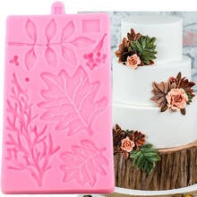 Autumn Leaf Silicone Mold Seaweed Leaves Cake Border Fondant Cake Decorating Tools Cake Baking Candy Chocolate Gumpaste Moulds 2024 - buy cheap