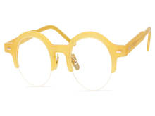 Gafas de lectura de acetato para hombre y mujer, lentes ópticas graduadas de media llanta, diseño de marca, redondas para presbicia 2024 - compra barato