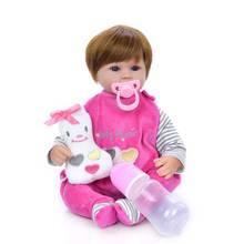 Hot sale Bebe reborn silicone baby dolls toys 17"43cm newborn alive baby gift dolls 2024 - buy cheap