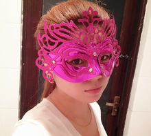 Máscara de mascarada de Halloween de media cara, máscara de ojos veneciana, fantasma, para bailes, fiesta, Festival, Navidad, divertida, corona Floral 2024 - compra barato